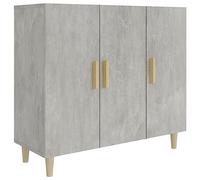 vidaXL Aparador Armario Auxiliar Alacena Mesa Consola Entrada Pasillo Vestíbulo Recibidor Mueble de Madera Contrachapada Gris Hormigón 90x34x80 cm