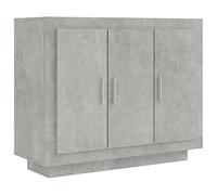 vidaXL Aparador Armario Auxiliar Alacena Mesa Consola Entrada Pasillo Vestíbulo Recibidor Mueble de Madera Contrachapada Gris Hormigón 92x35x75 cm