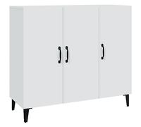vidaXL Aparador Armario Auxiliar Alacena Mesa Consola Entrada Pasillo Vestíbulo Recibidor Mueble de Madera Contrachapada Blanco 90x34x80 cm