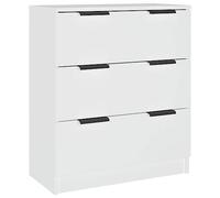 vidaXL Aparador Armario Auxiliar Alacena Mesa Consola Entrada Pasillo Vestíbulo Recibidor Mueble de Madera Contrachapada Blanco 60x30x70 cm