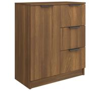 vidaXL Aparador Armario Auxiliar Alacena Mesa Consola Entrada Pasillo Vestíbulo Recibidor Mueble de Madera Contrachapada Marrón Roble 60x30x70 cm