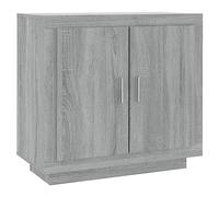 vidaXL Aparador Armario Auxiliar Alacena Mesa Consola Entrada Pasillo Vestíbulo Recibidor Mueble de Madera Contrachapada Gris Sonoma 80x40x75 cm