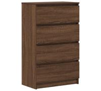 vidaXL Aparador Armario Auxiliar Alacena Mesa Consola Entrada Pasillo Vestíbulo Recibidor Mueble Madera Contrachapada Roble Marrón 60x35x98,5 cm