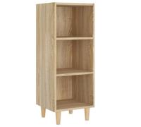 vidaXL Aparador Armario Auxiliar Alacena Mesa Consola Entrada Pasillo Vestíbulo Recibidor Mueble Madera Contrachapada Roble Sonoma 34,5x32,5x90 cm