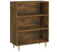 vidaXL Aparador Armario Auxiliar Alacena Mesa Consola Entrada Pasillo Vestíbulo Recibidor Mueble Madera Contrachapada Roble Ahumado 69,5x32,5x90 cm