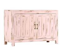 vidaXL Aparador Armario Auxiliar de Almacenaje Almacenamiento Organizador para Hogar Mueble Servicio Rosa Claro Madera Maciza de Mango