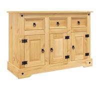 vidaXL Aparador, Armario Auxiliar de Almacenaje, Aparador de Comedor, Mueble para Salón Cocina Pasillo, Madera Maciza de Pino Mexicano