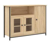 vidaXL Aparador, Armario Auxiliar de Almacenaje, Aparador de Comedor, Mueble para Salón Pasillo Cocina, Madera de Ingeniería Roble Sonoma
