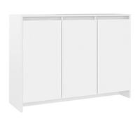 vidaXL Aparador Armario Auxiliar Lateral Alacena Sala de Estar Almacenaje Organizador Salón Dormitorio Mueble Madera Contrachapada Blanco 102x33x75 cm