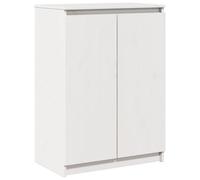 vidaXL Aparador Armario Auxiliar Lateral Alacena Sala de Estar Almacenaje Organizador Salón Mueble Blanco 60x36x84 cm Madera Maciza de Pino