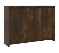 vidaXL Aparador Armario Auxiliar Lateral Alacena Sala de Estar Almacenaje Organizador Salón Mueble de Madera Contrachapada Roble Ahumado 102x33x75 cm