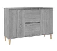 vidaXL Aparador, Armario Consola con Almacenamiento, Mueble para Teléfono, Organizador para Hogar Salón, Madera de Ingeniería Gris Sonoma
