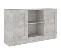 vidaXL Aparador Armario de Almacenamiento Mueble Auxiliar Consola Decoración Alacena Organizador Sala de Estar Salón de Contrachapada Gris Hormigón