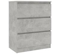 vidaXL Aparador Armario de Almacenamiento Mueble Auxiliar Consola Decoración Cajonera Sala de Estar Salón de Contrachapada Gris Hormigón 60x35x76 cm