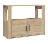 vidaXL Aparador Armario Mueble Auxiliar Puertas Almacenamiento Sala de Estar Comedor Cocina Dormitorio Madera Contrachapada Color Roble Sonoma