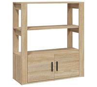 vidaXL Aparador Armario Mueble Auxiliar Puertas Almacenamiento Sala de Estar Comedor Cocina Dormitorio Madera Contrachapada Color Roble Sonoma