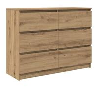 vidaXL Aparador Artisan Roble 100x35x76 cm Madera de ingeniería, Armario de Almacenamiento, Mueble aparador, Mueble de Pasillo, Buffet