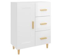 vidaXL Aparador Auxiliar Armario Mueble Almacenamiento Dormitorio Salón Comedor Habitación Decoración de Madera Contrachapada Blanco Brillante