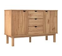vidaXL Aparador Auxiliar Armario Mueble Almacenamiento Dormitorio Salón Comedor Sala de Estar Habitación Decoración de Madera Maciza de Pino