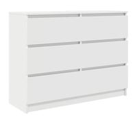 vidaXL Aparador Blanco 100x35x76 cm Madera de ingeniería, Armario de Almacenamiento, Mueble aparador, Mueble de Pasillo, Buffet