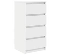 vidaXL Aparador Blanco 37,5x35x76 cm Madera de ingeniería, Armario de almacenaje, Mueble aparador, Mueble de Pasillo, Buffet