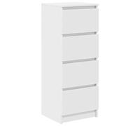 vidaXL Aparador Blanco 37,5x35x99 cm Madera de ingeniería, Armario de almacenaje, Mueble aparador, Mueble de Pasillo, Buffet