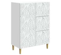 vidaXL Aparador Blanco 66 x 34,5 x 90 cm Madera de ingeniería, Aparador Vintage, Mueble Rectangular, Organizador de Sala, solución práctica, diseño Moderno