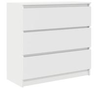 vidaXL Aparador Blanco 80x35x76 cm Madera de ingeniería, Armario de almacenaje, Mueble aparador, Mueble de Pasillo, Buffet
