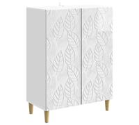 vidaXL Aparador Blanco Brillante 66 x 34,5 x 90 cm, Elegante aparador Vintage, Mueble Rectangular de Almacenamiento, práctico Organizador para Sala y Comedor