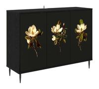 vidaXL Aparador Bremen Roble Negro 102 x 33 x 76 cm, Mueble de Almacenamiento para Sala y Comedor, aparador Rectangular, solución Moderna y Amplia para el hogar