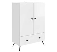 vidaXL Aparador Brillante 66 x 34,5 x 95 cm Madera de Ingeniería, Buffet Rectangular Elegante, aparador con amplias Opciones de Almacenamiento, Funcional y Minimalista para tu Sala.
