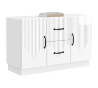 vidaXL Aparador Brillante 89 x 34,5 x 57 cm Madera de Ingeniería, Soluciones de Almacenamiento para la Sala, Aparador Moderno, Gran Armario para Estantes, Muebles Funcionales