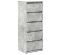 vidaXL Aparador con cajones Gris hormigón 37,5x35x99 cm, Armario de Almacenamiento, Mueble aparador, Mueble de Pasillo, Mueble Buffet