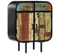 vidaXL Aparador Comedor Buffet 2 Cajones + 2 Puertas Vintage Retro Industrial Madera Maciza Reciclada Hierro Mueble Bufé Salón Cocina Armario Bufet