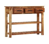 Vidaxl aparador con 3 cajones madera maciza 110x30x80 cm