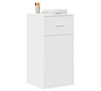 vidaXL Armario Blanco Minimalista con Cajón y Puerta para Cocina, Comedor, Sala de Estar, Construido en MDF, Diseño Compacto, Ahorra Espacio, Soluciones, Muebles Modernos, Buffet