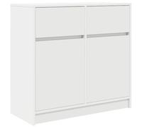 vidaXL Aparador con cajón Blanco 80x34x76 cm Madera de ingeniería, Armario de Almacenamiento, Mueble aparador, Mueble de Pasillo, Mueble Buffet