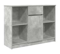 vidaXL Aparador con cajón Gris hormigón 101x35x76 cm Madera ingeniería, Armario de almacenaje, Mueble aparador, Mueble de Pasillo, Mueble Buffet