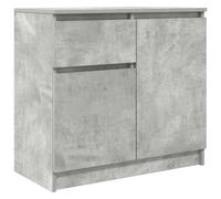 vidaXL Aparador con cajón Gris hormigón 71x35x65 cm Madera ingeniería, Armario de almacenaje, Mueble aparador, Mueble de Pasillo, Mueble Buffet
