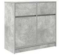 vidaXL Aparador con cajón Gris hormigón 80x34x76 cm Madera ingeniería, Armario de Almacenamiento, Mueble aparador, Mueble de Pasillo, Mueble Buffet