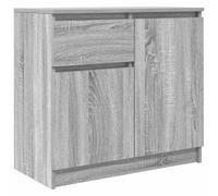 vidaXL Aparador con cajón Gris Sonoma 71x35x65 cm Madera de ingeniería, Armario de almacenaje, Mueble aparador, Mueble de Pasillo, Mueble Buffet