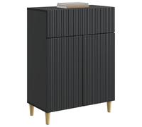 vidaXL Aparador con cajón Negro 66 x 34,5 x 90 cm Madera de Ingeniería, Atractivo aparador, Mueble de Madera Vintage, gabinete Rectangular, solución para el hogar, Organiza tu Comedor