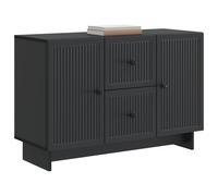 vidaXL Aparador con cajón Negro 89 x 34,5 x 60 cm Madera de Ingeniería
