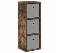 vidaXL Aparador con cajón Roble Ahumado 25,5 x 22 x 69,5 cm, Mueble de Sala, diseño Moderno, Almacenamiento Resistente, organización Amplia, solución Elegante