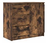 vidaXL Aparador con cajón Roble Ahumado 71x35x65 cm Madera ingeniería, Armario de almacenaje, Mueble aparador, Mueble de Pasillo, Mueble Buffet