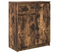 vidaXL Aparador con cajón Roble Ahumado 71x35x84 cm Madera ingeniería, Armario de almacenaje, Mueble aparador, Mueble de Pasillo, Mueble Buffet