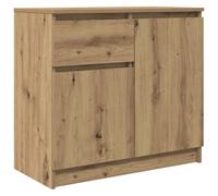 vidaXL Aparador con Cajón Roble Artesanal 71x35x65cm de Madera Ingeniería, Armario de Almacenaje, Mueble de Pasillo y Buffet