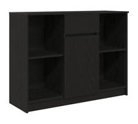 vidaXL Aparador con cajón Roble Negro 101x35x76 cm Madera ingeniería, Armario de almacenaje, Mueble aparador, Mueble de Pasillo, Mueble Buffet