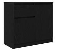 vidaXL Aparador de almacenaje con cajón Roble negro 71x35x65 cm madera de ingeniería