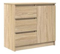 vidaXL Aparador con cajón Roble Sonoma 71x35x65 cm Madera ingeniería, Armario de almacenaje, Mueble aparador, Mueble de Pasillo, Mueble Buffet